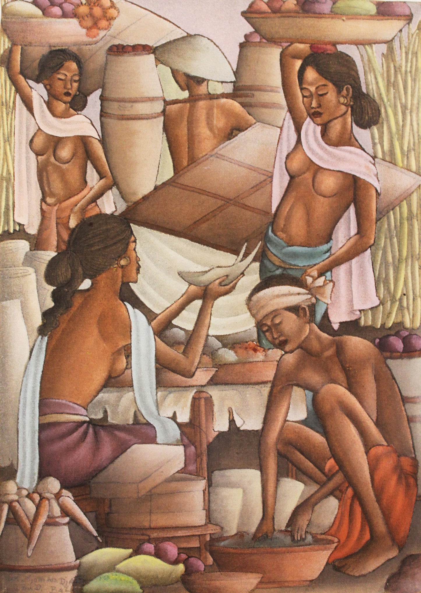 Dewa Nyoman Jati (1940-present) - Market Scene