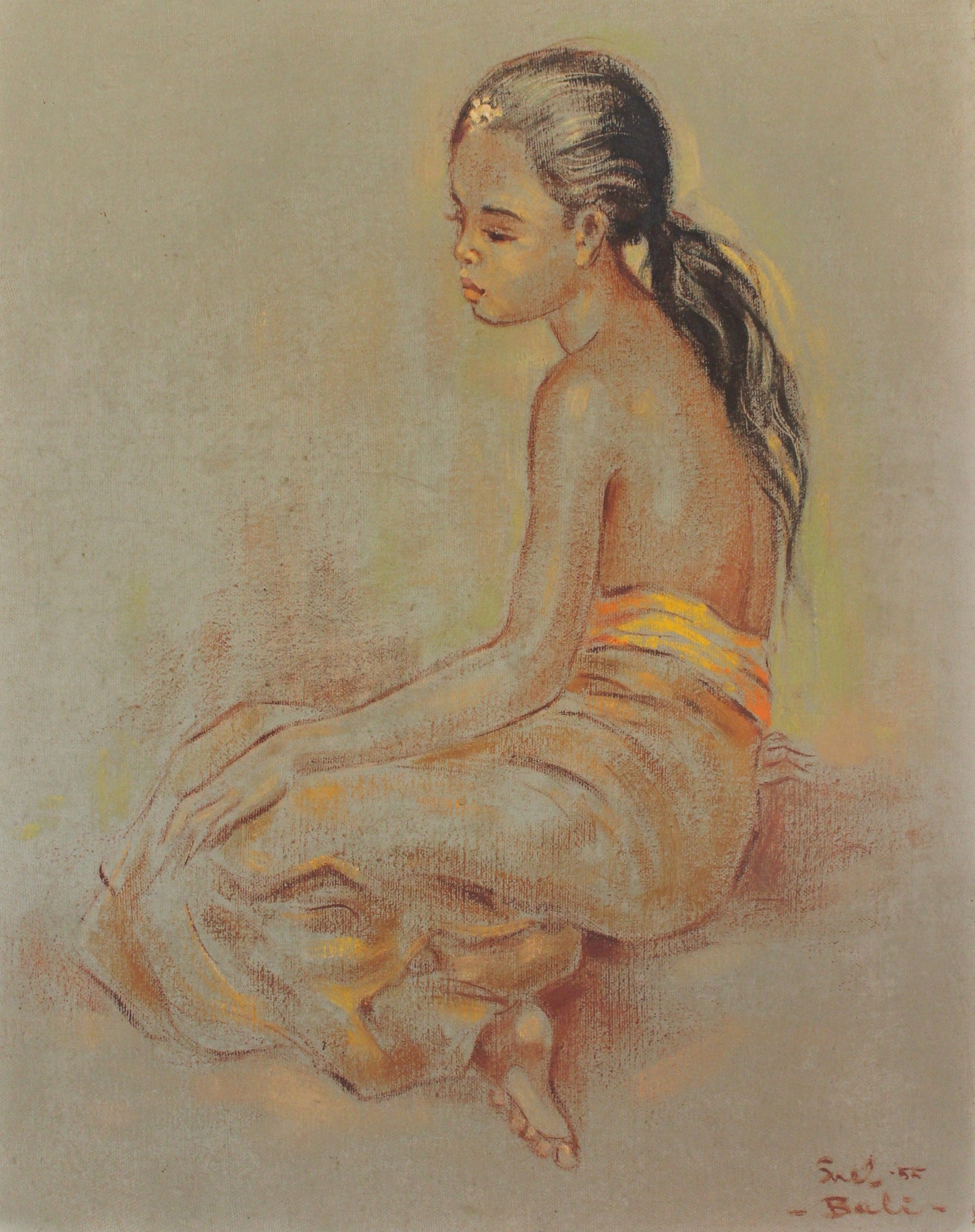 Han Snel (1925-1998) - Sitting Girl